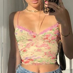 Floral Y2K camisole top